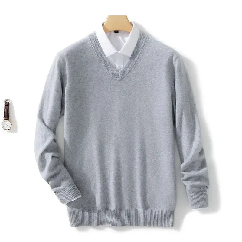Elegant V - Neck Sweater - Luxoria