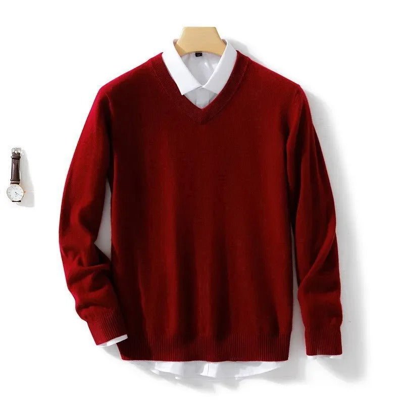 Elegant V - Neck Sweater - Luxoria
