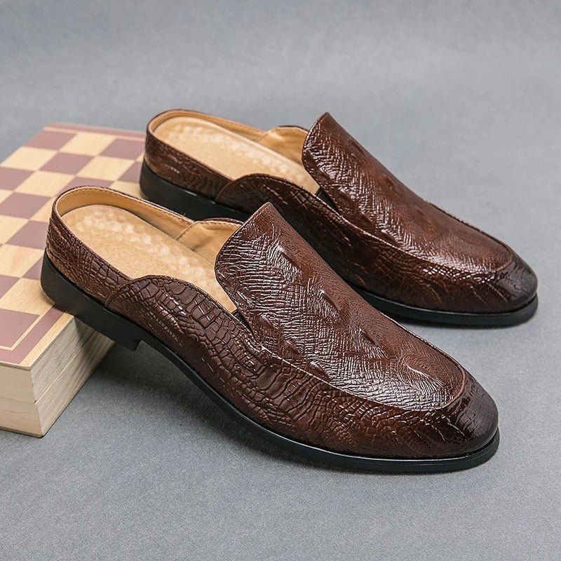 Elegant Crocodile Print Dress Shoes - Luxoria