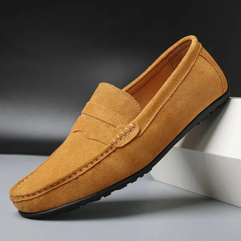 Retro Suede Men's Loafers - Luxoria