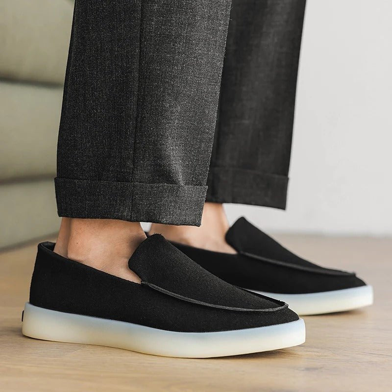 Classic Suede Business Loafers - Luxoria