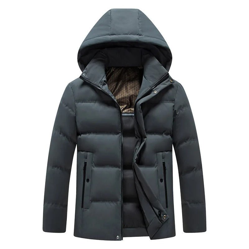 Elegant Hooded Fleece Jacket - Luxoria