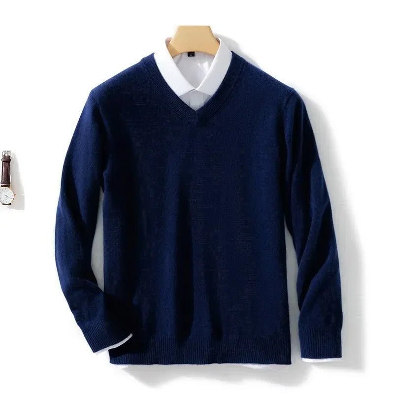 Elegant V - Neck Sweater - Luxoria