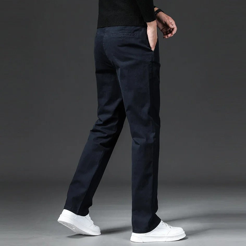 Straight Fit Cotton Pants - Luxoria