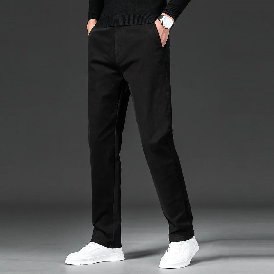 Straight Fit Cotton Pants - Luxoria