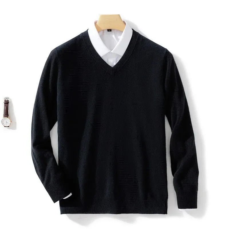 Elegant V - Neck Sweater - Luxoria