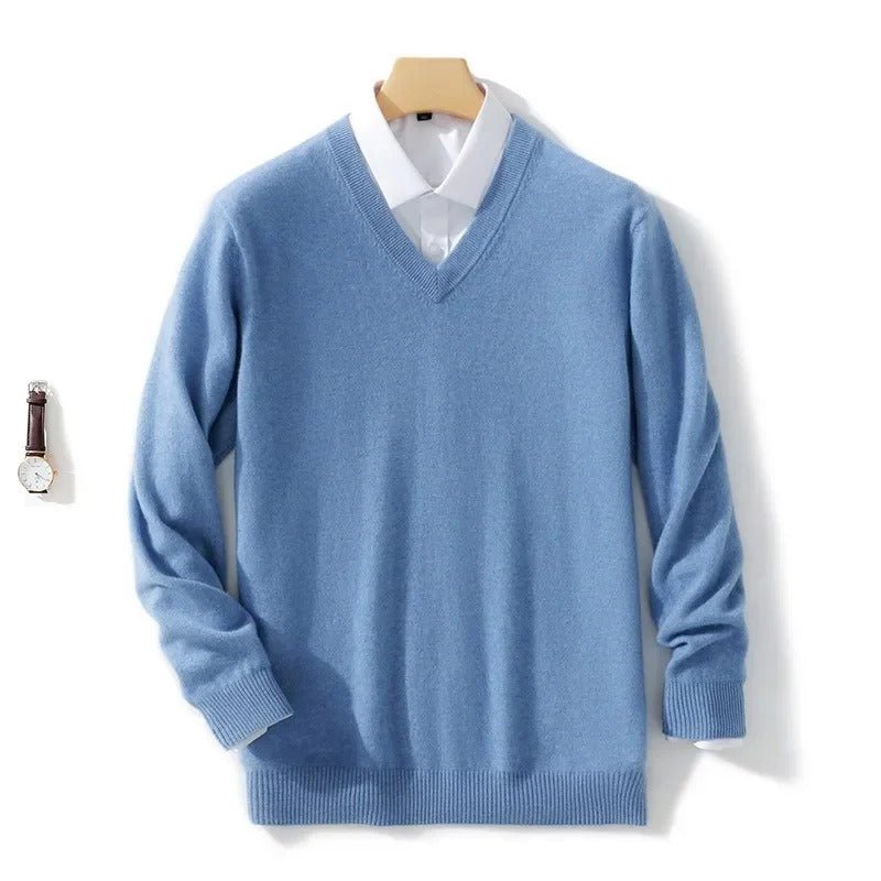 Elegant V - Neck Sweater - Luxoria