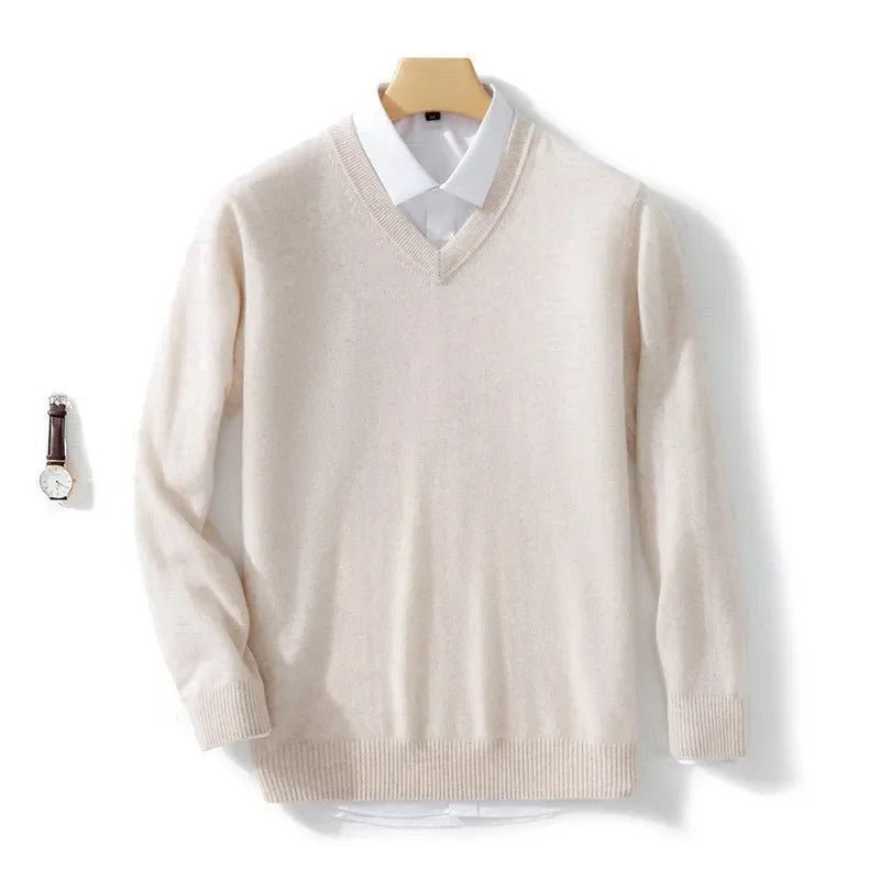 Elegant V - Neck Sweater - Luxoria