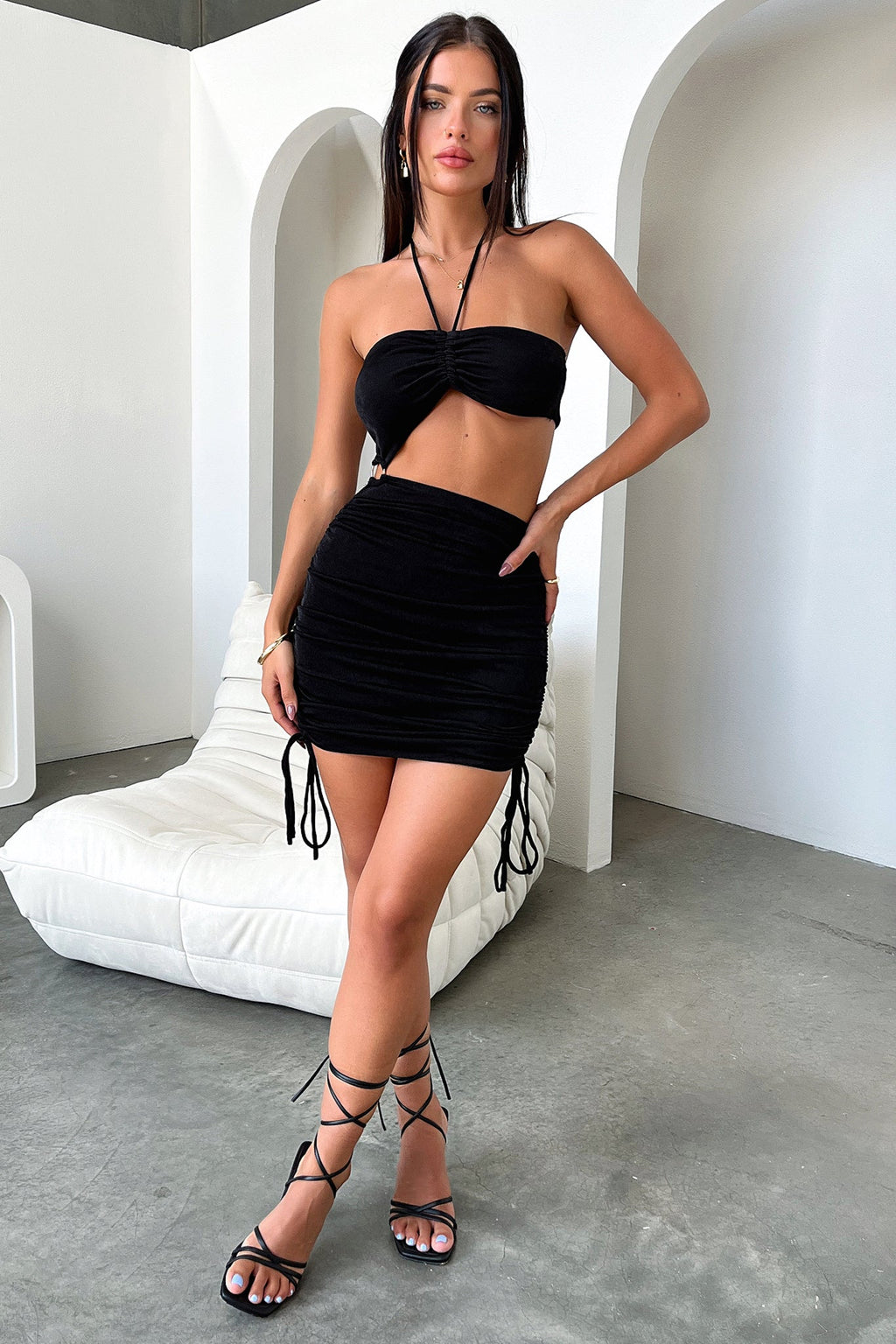 Simona Dress - Black - Luxoria