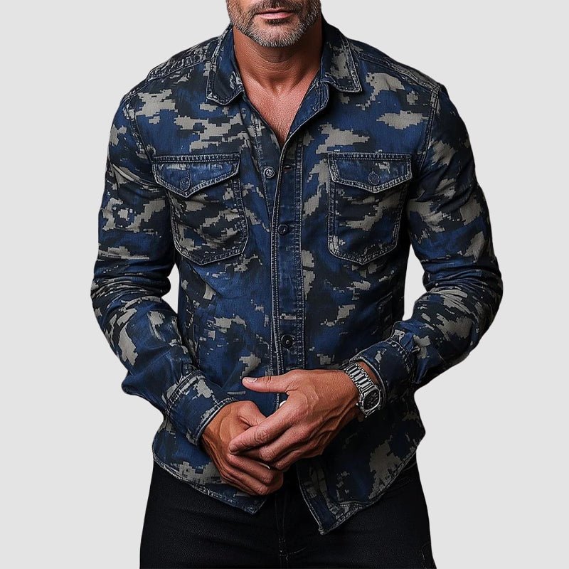 Elegant Men's Camo Shirt - Luxoria