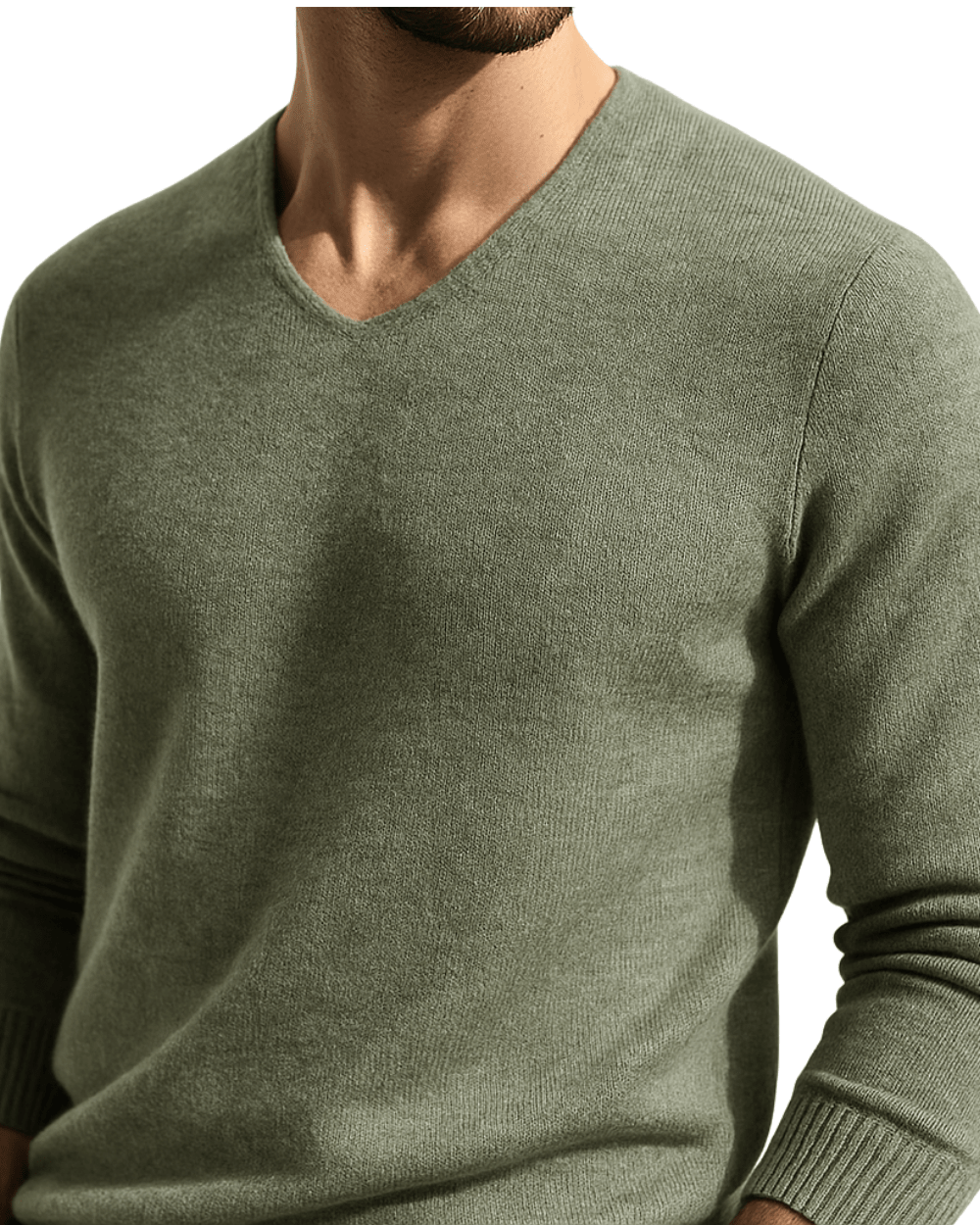 Elegant Cashmere V - Neck Sweater - Luxoria
