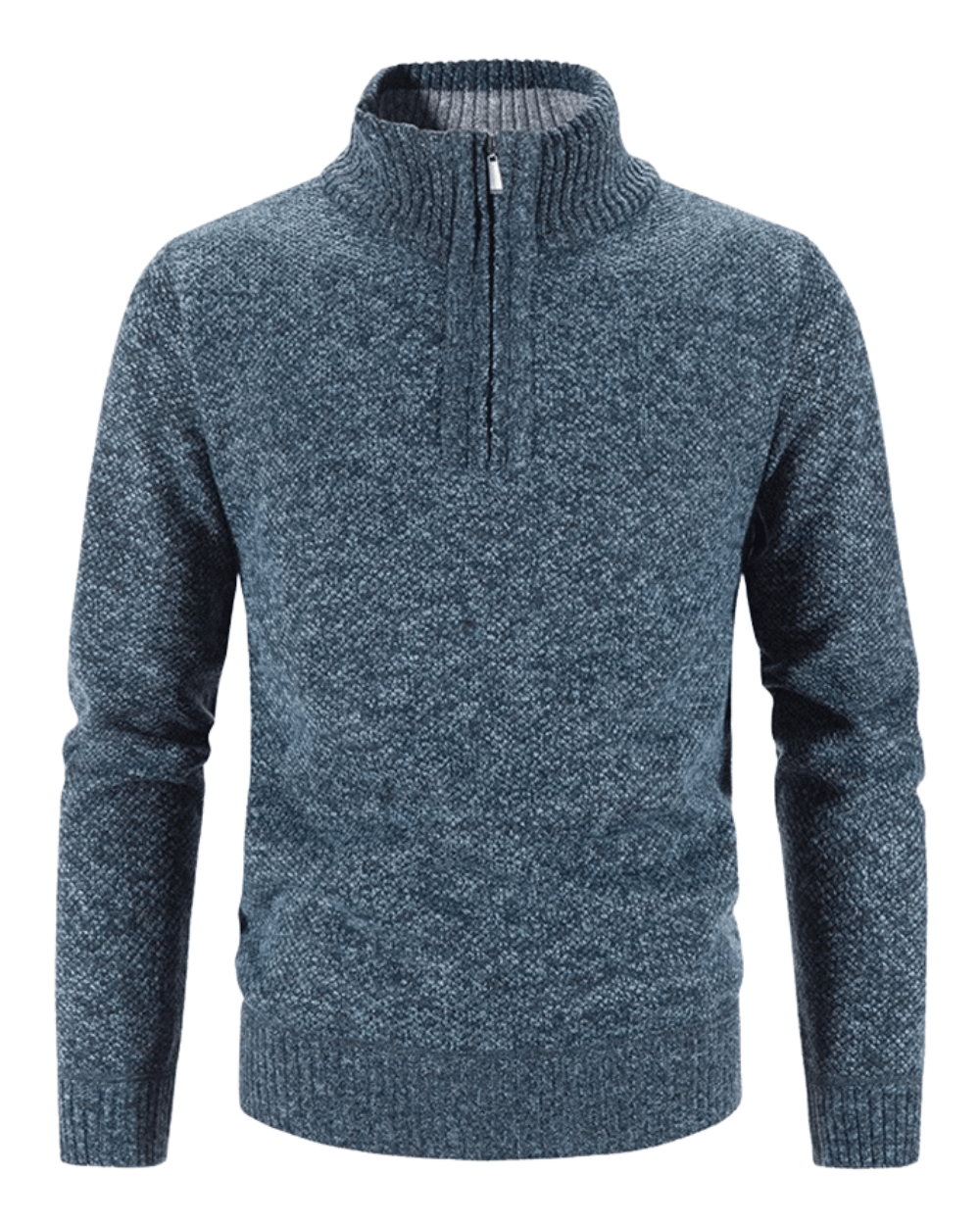 Elegant Thick Fleece Zip Sweater - Luxoria