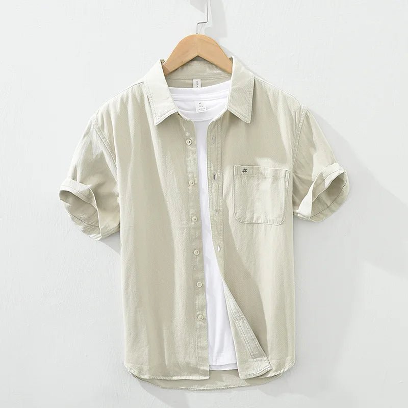 Short Sleeved Cotton Shirt - Luxoria