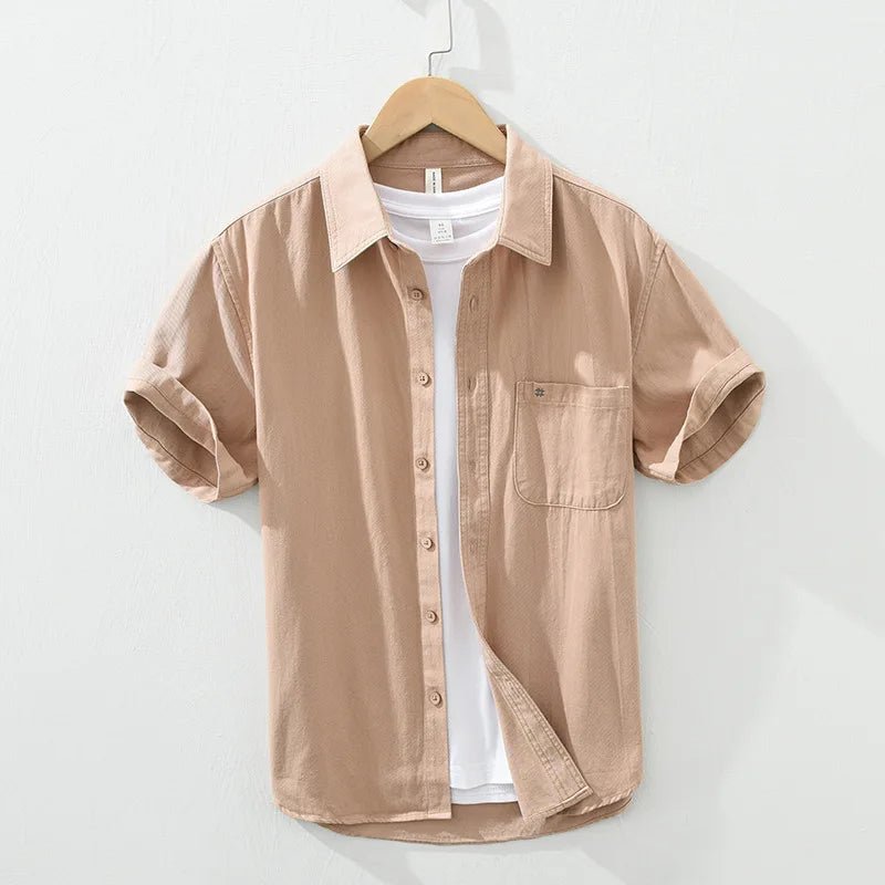 Short Sleeved Cotton Shirt - Luxoria