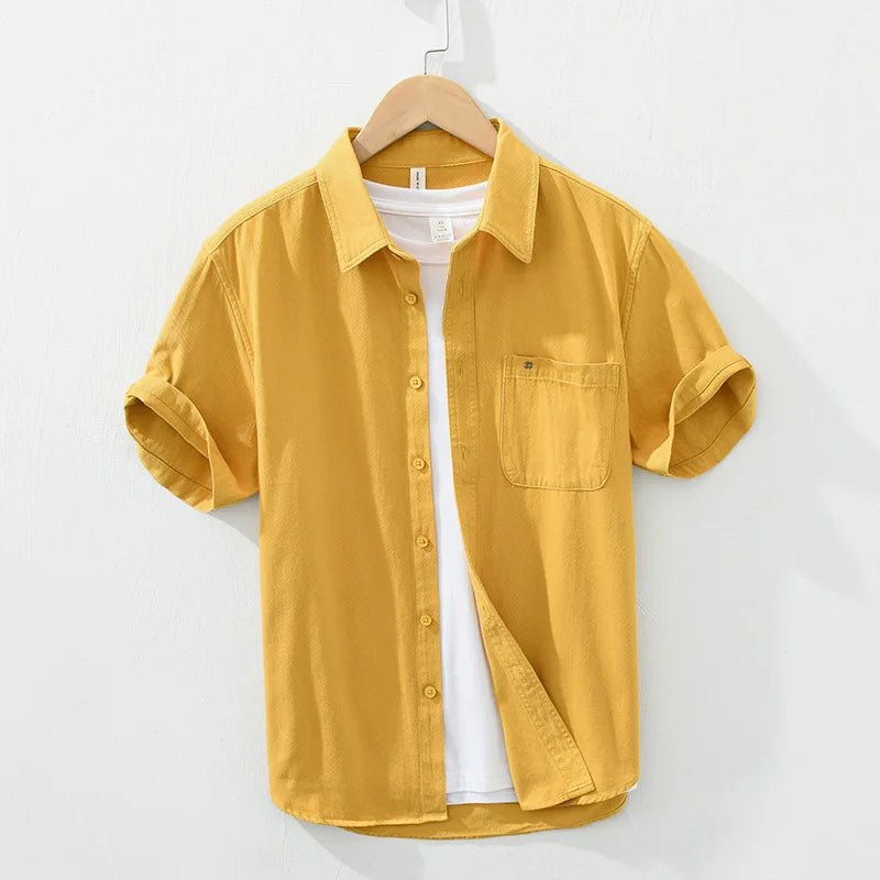 Short Sleeved Cotton Shirt - Luxoria