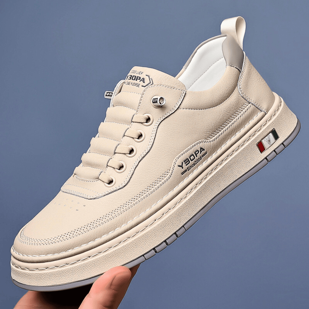 Italian Leather Sneakers - Luxoria