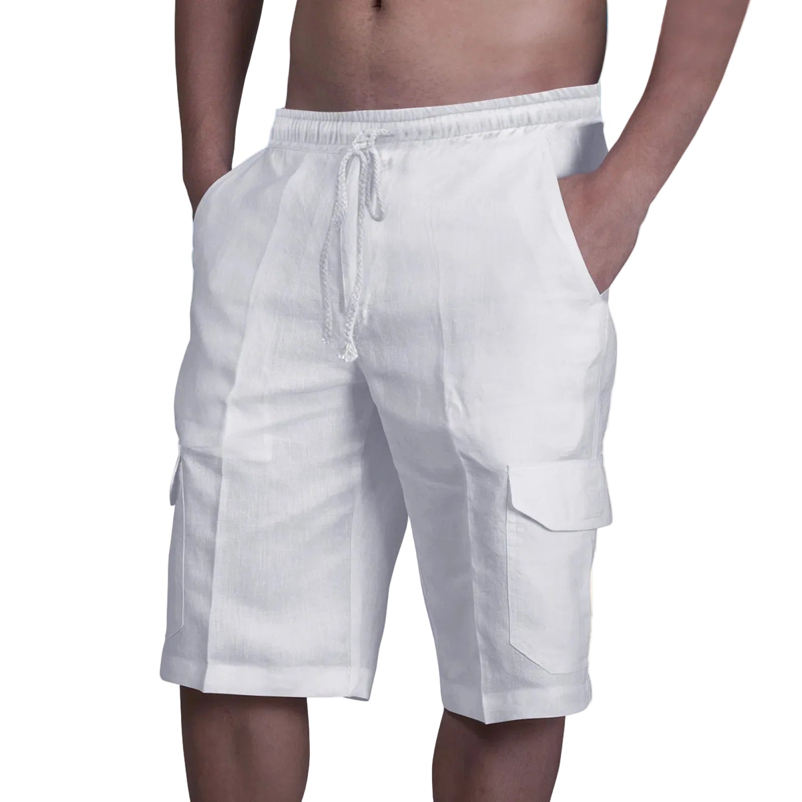 Cotton Linen Cargo shorts - Luxoria